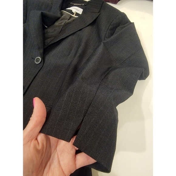 Women's Calvin Klein Pinstriped Blazer - Picture 6 of 9